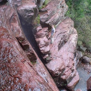 Climbing the waterfall, 2004