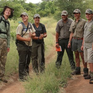 Walking-group,-Africa-on-Foot,-2013